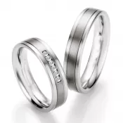 Snubné prstene oceľové s titánom TS606