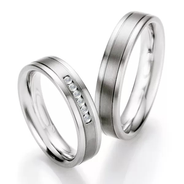 Snubné prstene oceľové s titánom TS606