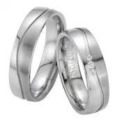 Snubné prstene z ocele s diamantmi ST20150