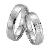 Snubné prstene oceľové s diamantmi ST20070