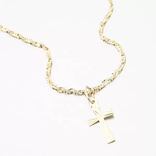 Zlatý krížik - ručne rytý 322-0097