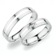 Snubné prstene z bieleho zlata SP-250B