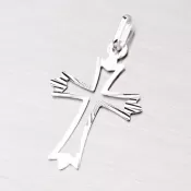 Krížik z bieleho zlata 43-2536