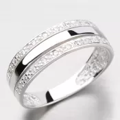 Zlatý prsteň so zirkónmi DZ1773-B