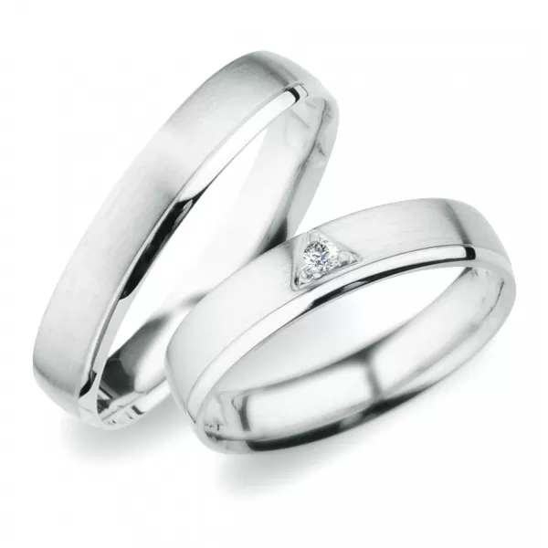 Snubné prstene z bieleho zlata SP-254B