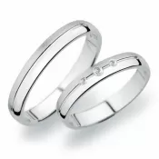 Snubné prstene z bieleho zlata SP-252B