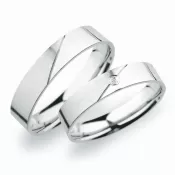 Snubné prstene z bieleho zlata SP-246B