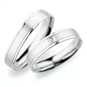 Snubné prstene z bieleho zlata SP-247B