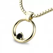 Zlatý prívesok 140023-ZL-ZIR-Black