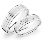 Snubné prstene biele zlato SP-266B