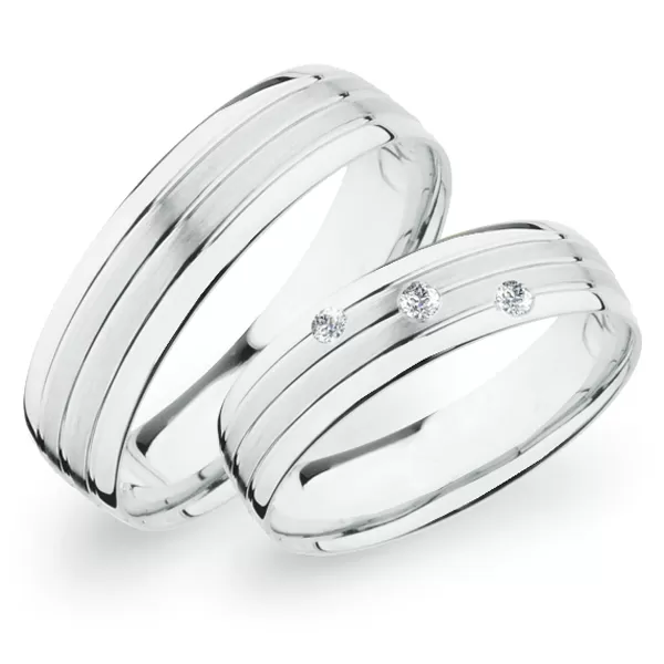 Snubné prstene biele zlato SP-266B