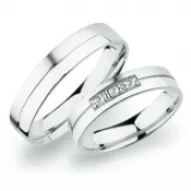 Snubné prstene z bieleho zlata SP-269B