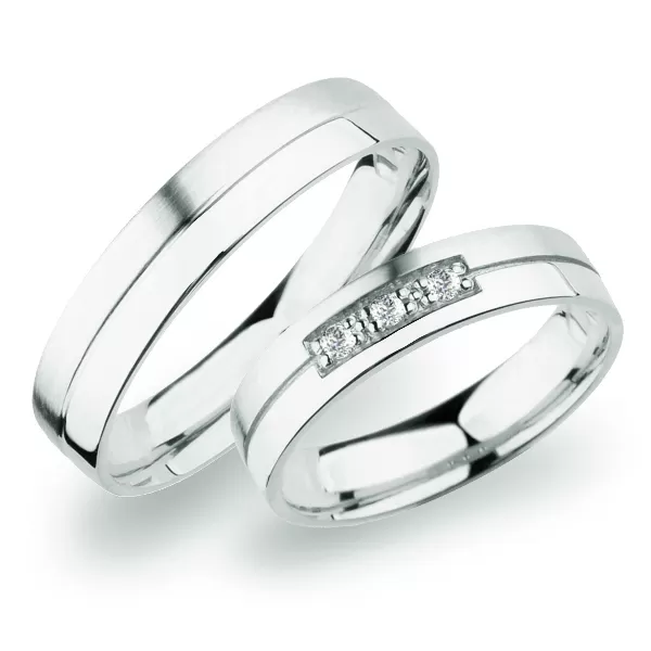 Snubné prstene z bieleho zlata SP-269B