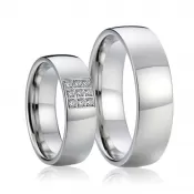 Lesklé oceľové snubné prstene SP-7016
