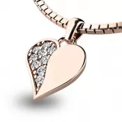 Zlatý prívesok so zirkónmi ružového zlata 10880-CV-ZIR