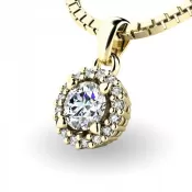 Zlatý prívesok so zirkónmi 10927-ZL-ZIR