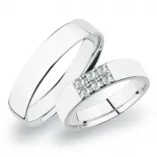 Snubné prstene z bieleho zlata SP-271B