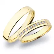 Zlaté snubné prstene so zirkónmi SP-276Z