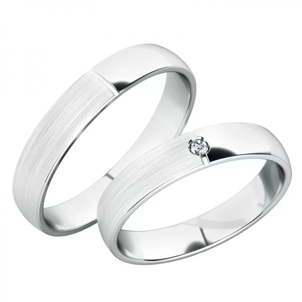 Snubné prstene biele zlato SP-244B