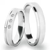 Snubné prstene z bieleho zlata SP-243-B
