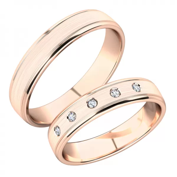 Snubné prstene z bieleho zlata SP-251B