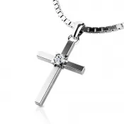 Zlatý prívesok kríž 10872-B-ZIR