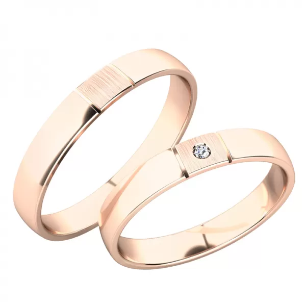 Snubné prstene z bieleho zlata SP-248B