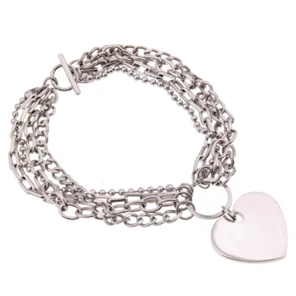 Oceľový náramok s príveskom B210N