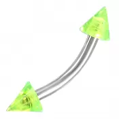 Oceľový piercing do obočia GBDP063