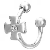 Oceľový piercing do obočia GBDS001