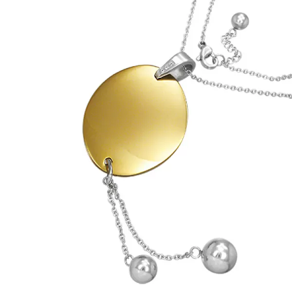 Náhrdelník z ocele so zirkónmi GCAT083