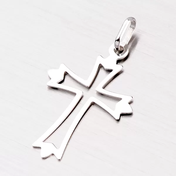 Krížik z bieleho zlata 43-2536