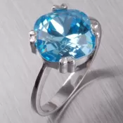 Strieborný prsteň s kryštálom 6T1225M