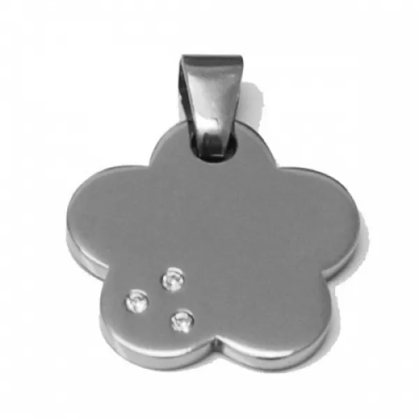 Oceľový prívesok so zirkónmi H32S