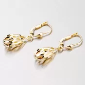 Náušnice so zlatou podložkou 42-3505