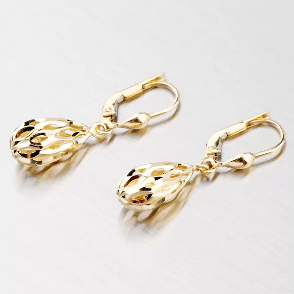 Náušnice so zlatou podložkou 42-3505