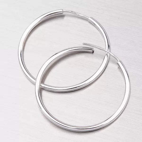 Kruhy 30 mm z bieleho zlata 12-140