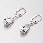 Visiace náušnice z bieleho zlata 42-3672