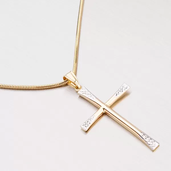 Zlatý kríž gravírovaný 43-2767