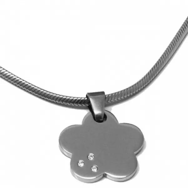 Oceľový prívesok so zirkónmi H32S