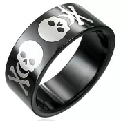 Pánsky prsteň s lebkami GERB033