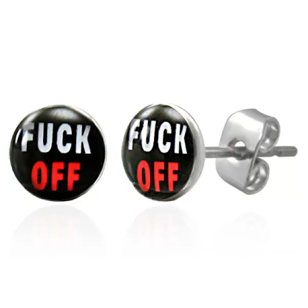Náušnice - Fuck off GLEB102