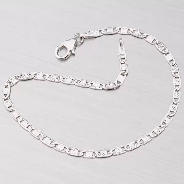 Náramok plôšky z bieleho zlata N309-0156