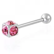 Oceľový piercing do jazyka GQPC032