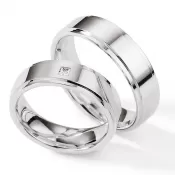 Strieborné snubné prstene s diamantom S118