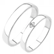 Snubné prstene biele zlato SP-204B