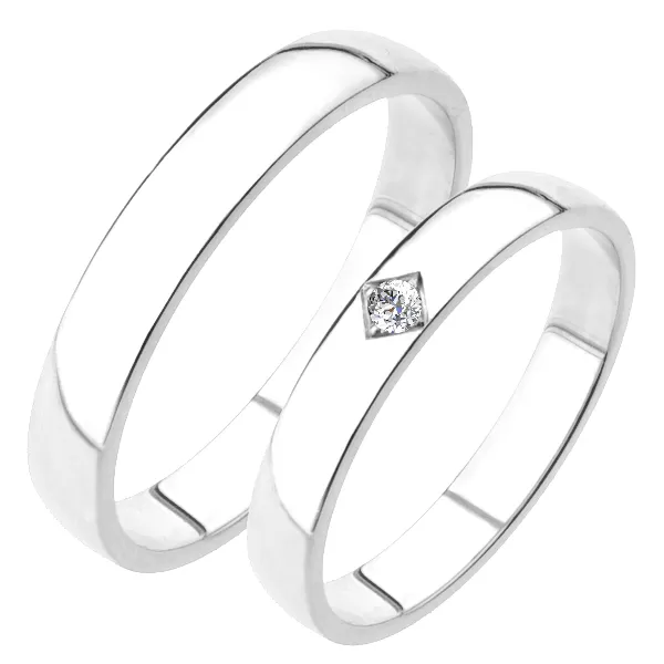 Snubné prstene biele zlato SP-204B