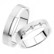 Snubné prstene biele zlato SP-234