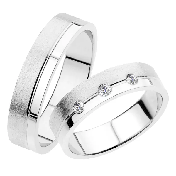 Snubné prstene biele zlato SP-234
