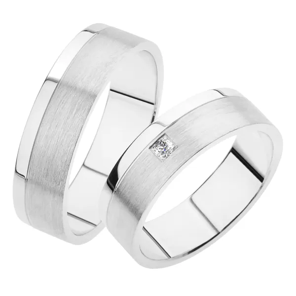 Snubné prstene biele zlato SP-241B